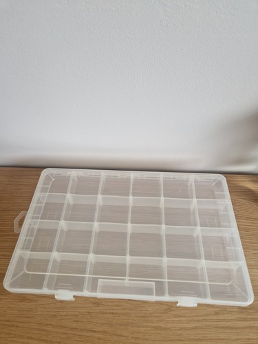 Clear storage box divided - clear,