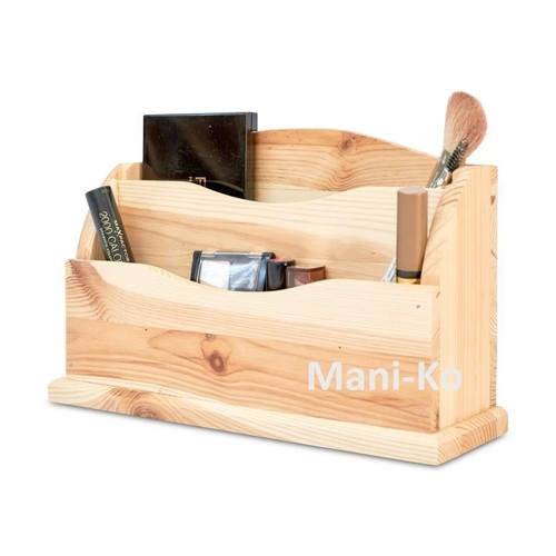 Wooden organizer for cosmetics - wooden,
