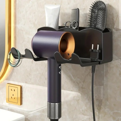 Black wall mounted - wall, hair