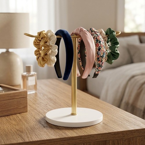 Wood and metal hair accessory - metal,