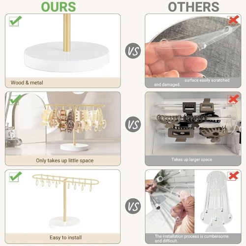 Metal hair clip organizers - metal,